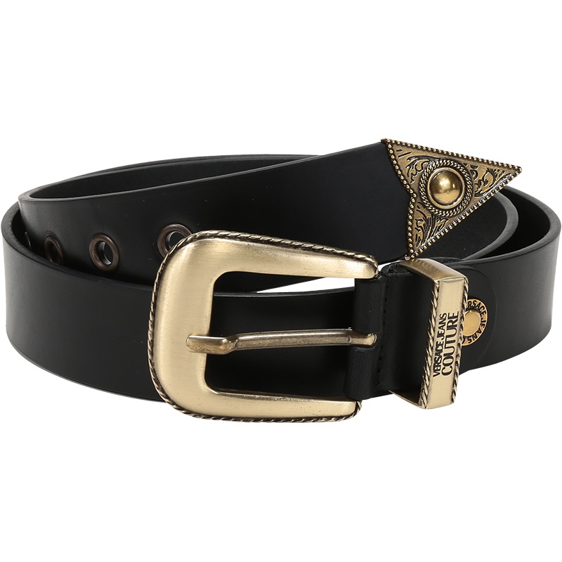 VERSACE JEANS COUTURE 范思哲 男士 皮革仿古做旧针扣式皮带腰带 D8YZAF15 71630