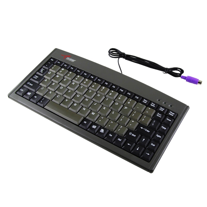 小袋鼠DS-3000小键盘USBPS/2圆口工控机有线工业办公数控程控机用XIAO DAI SHU灰色(USB接口)