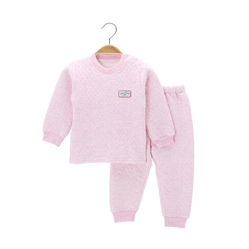 小马波迪婴儿保暖套装儿童内衣冬季加厚宝宝夹棉衣服秋装男女童睡衣冬装