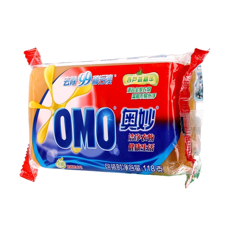 奥妙含芦荟精华强效洁净洗衣皂 118g6902088701722