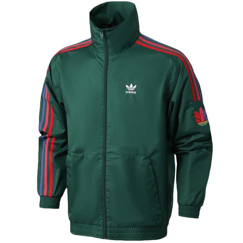 阿迪达斯三叶草男服外套3D印花经典运动休闲服GE0847