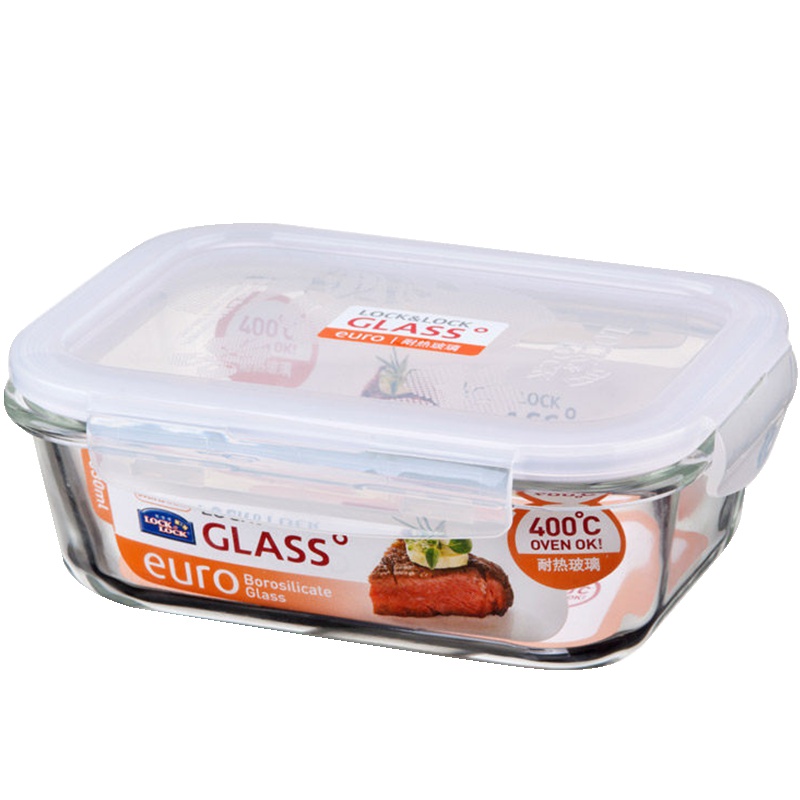 乐扣乐扣 (lock&lock) 耐热玻璃保鲜盒 LLG428C 600ML