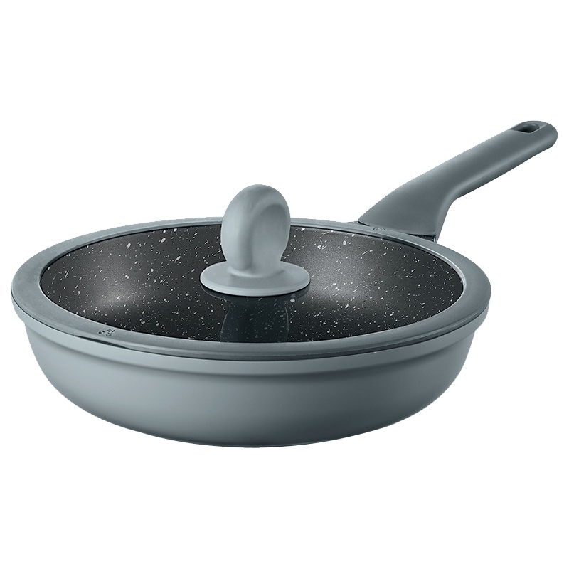 炊大皇(COOKER KING)星空灰煎锅26cm平底锅不粘锅煎锅少油烟家用电磁燃气灶通用JG26XK