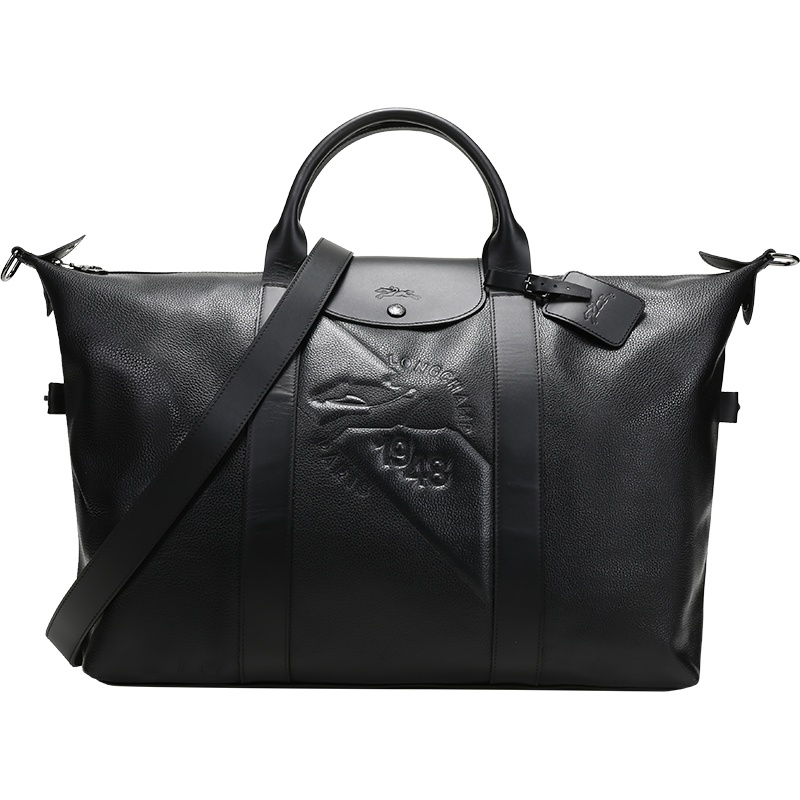 Longchamp 珑骧 女士 LE FOULONNE系列牛皮短柄手提单肩斜挎包旅行包饺子包大号 1624 HQA