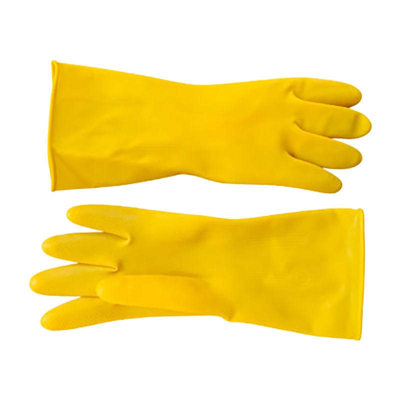 边碧 牛筋乳胶手套加厚耐用橡胶洗碗厨房手套工业防水耐酸碱 JH5