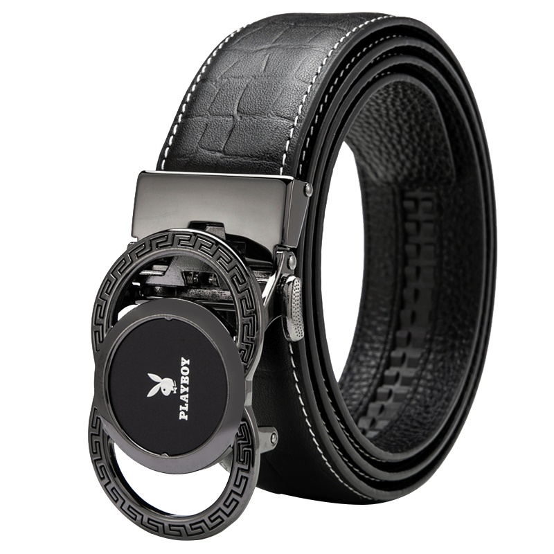 花花公子男士皮带男真皮自动扣休闲腰带头层牛皮裤带送男友送老公生日礼物