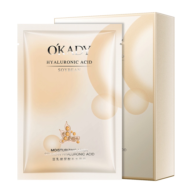 OKADY 豆乳玻尿酸补水面膜10片