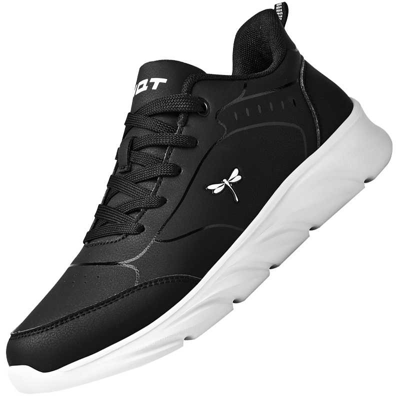 红蜻蜓皮鞋正品情侣鞋皮面休闲系带运动休闲复古潮流软底皮鞋男