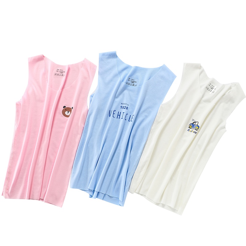 卡伴(Curbblan)童装儿童背心T恤3件夏季无袖背心3件适合身高100-150cm儿童