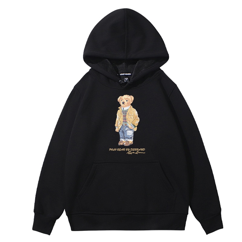 DEBRAND潮牌连帽卫衣男2022虎年新款ins潮插兜熊百搭男女同款外套