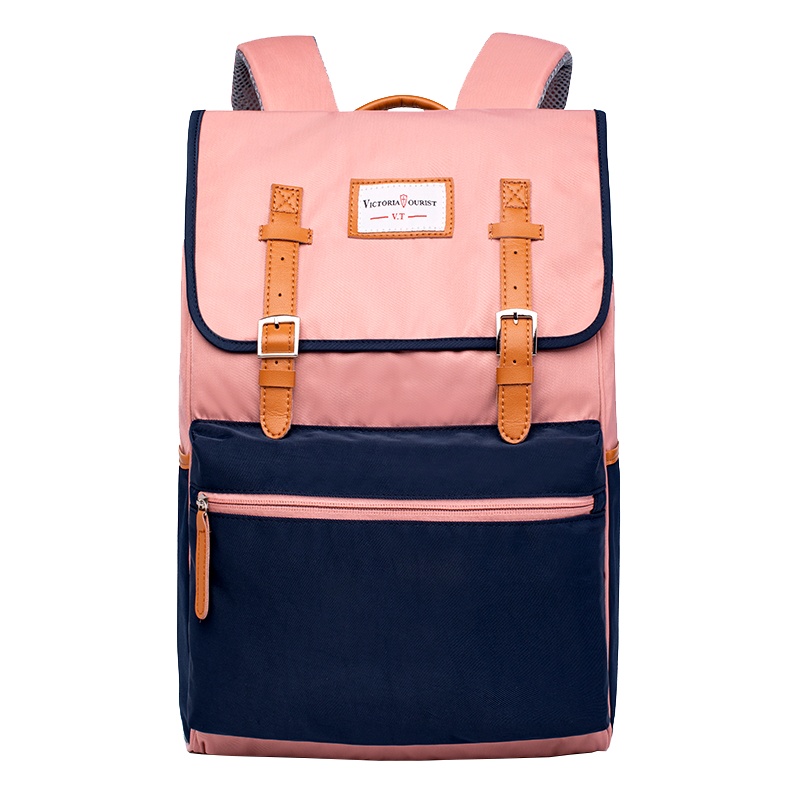 维多利亚旅行者(VICTORIATOURIST)T-2103大容量15.6英寸电脑数码包 校园情侣款大中学生背包 蓝粉色