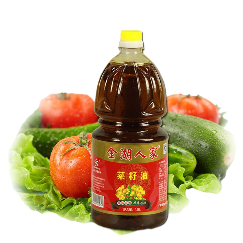 金湖人家 原香压榨菜籽油1.8L 非转基因 食用油