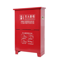 规格[ 可装两个4KG灭火器 老款/新款 ]灭火器箱 消防 铁皮干粉灭火器箱子
