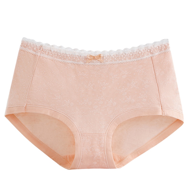 ab内裤夏薄款女士平脚裤蕾丝点缀弹力舒适中腰女生短裤D873
