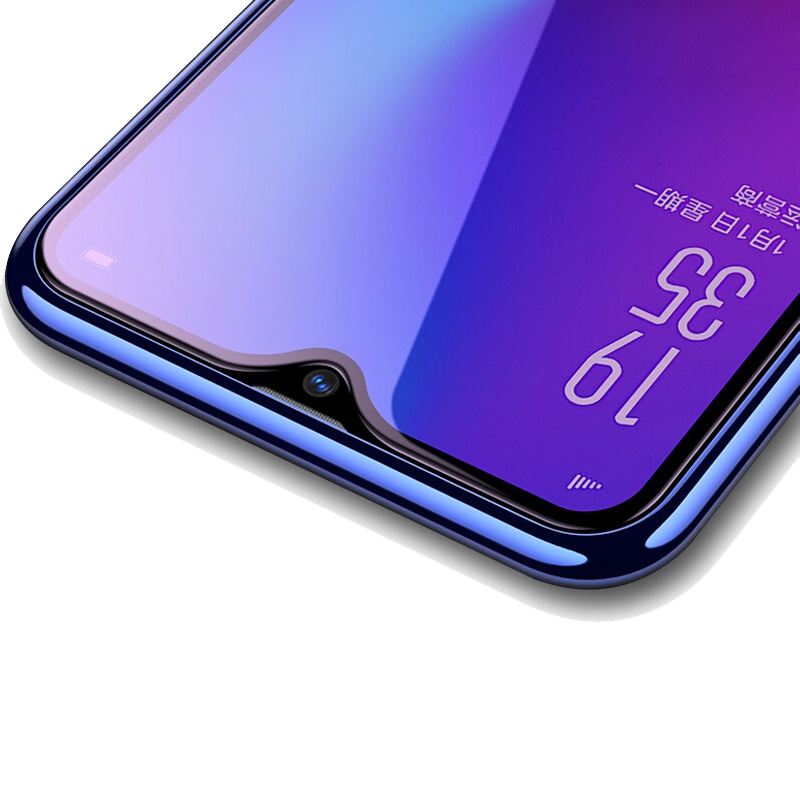 [送手机壳]轻万适用oppor15x钢化膜全屏R15X玻璃贴膜抗蓝光手机保护膜