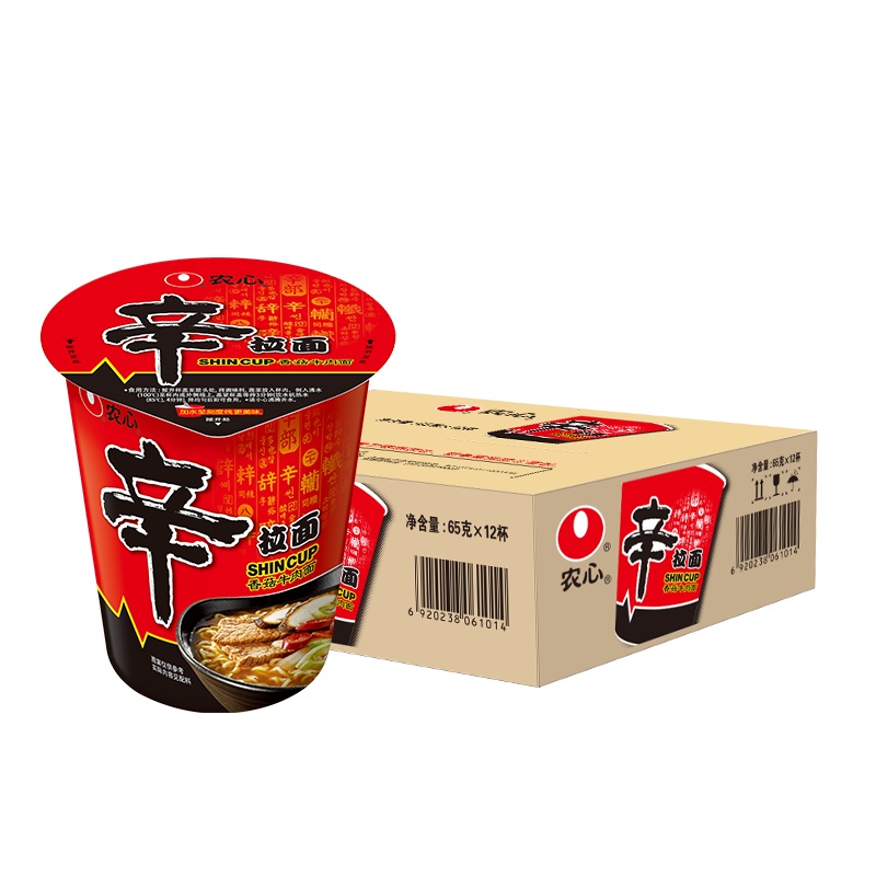 农心 辛拉面杯面(香菇牛肉味)整箱 65g* 12杯