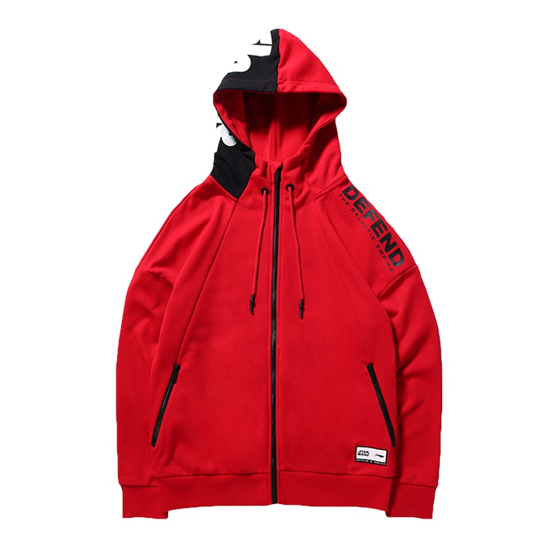 李宁 迪士尼星战联名款 男款运动卫衣AWDNA93连帽外套