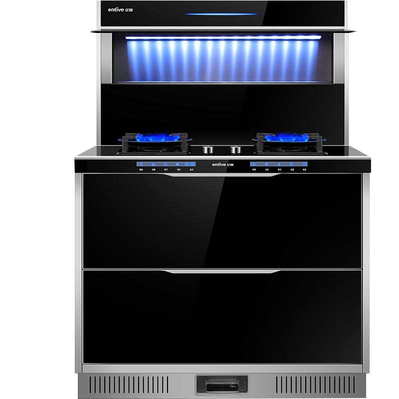 亿田(entive)E6X 侧吸下排烟灶消环保灶 一键高温 双清洗 三重杀菌 一键童锁