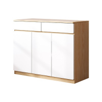 尔迈 鞋柜简易多层收纳客厅门厅玄关柜阳台北欧简约仿实木储物鞋柜架子 橡木色140*32*80cm