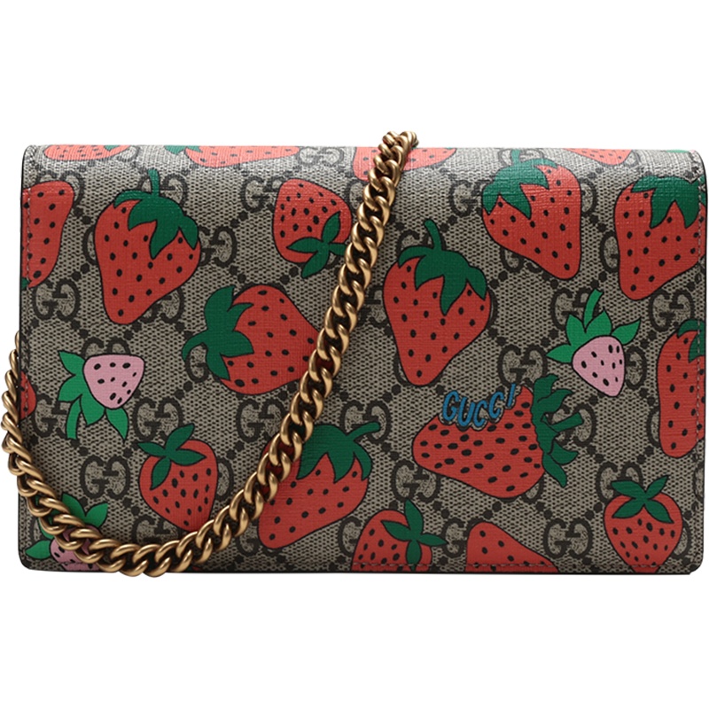 GUCCI 古驰 女士高级人造帆布配皮手拿包单肩斜挎包 573848 GZRAT