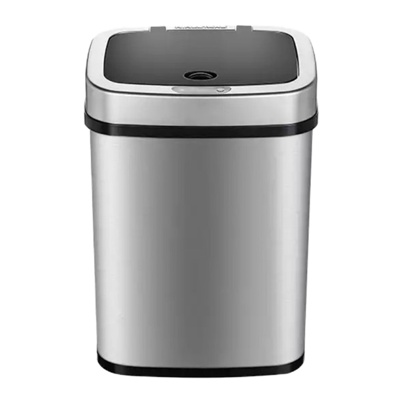 Zs-纳仕达智能感应垃圾桶家用自动不锈钢带盖卫生间客厅厨房厕所办公室垃圾筒12L 12-5太空银
