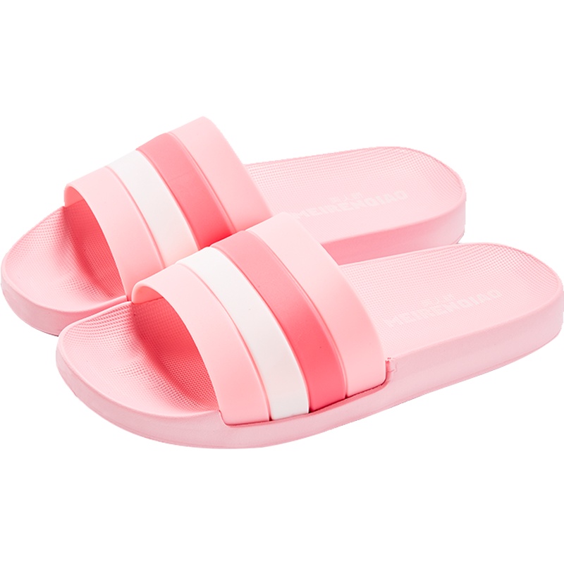 美人桥情侣款居家拖鞋男女时尚条纹轻质柔软EVA舒适防滑一字拖820-1