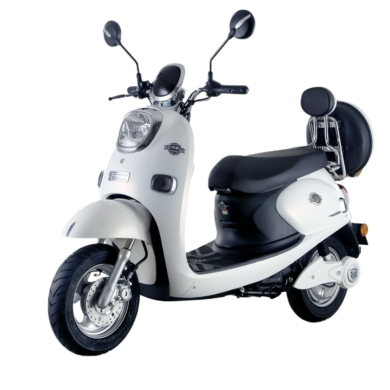 绿源(LUYUAN)电动车小龟王60v电动车电动轻便摩托车MHE男女通用电瓶车 尾箱 雾蓝