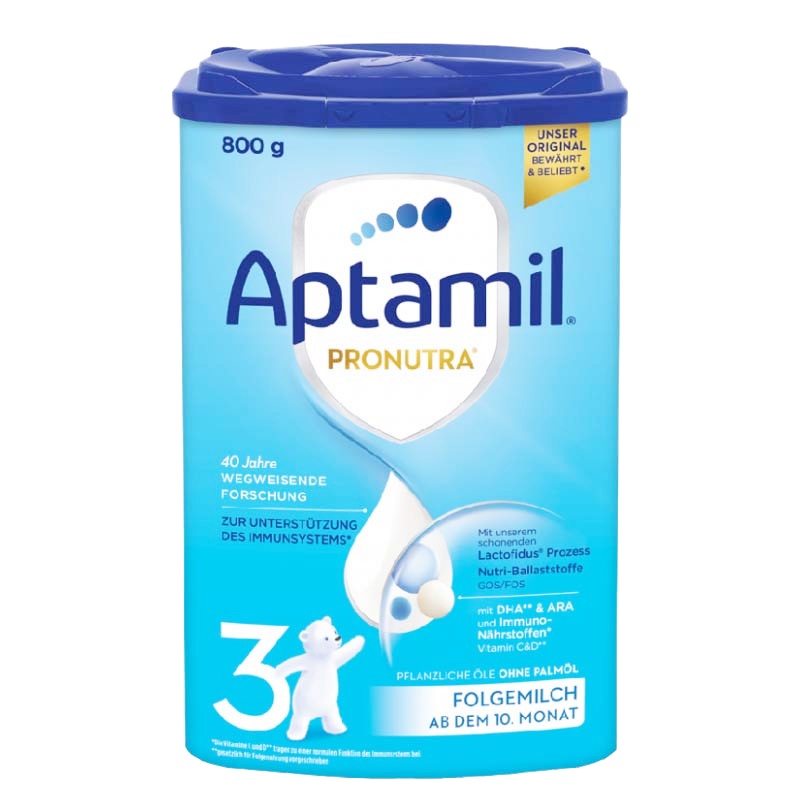 保税区原装进口德国爱他美(美乐宝)aptamil婴幼儿配方奶粉3段10-12个月800g每盒