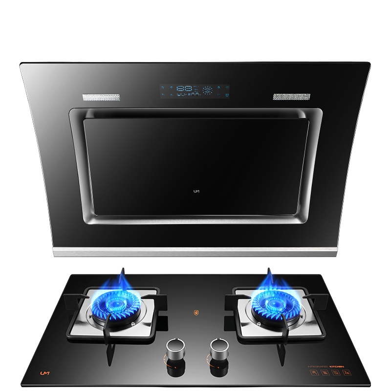 优盟(UM)UC235A+ZJ001L侧吸抽油烟机燃气灶烟灶套装22立方大吸力烟灶套装钢化玻璃天然气灶具