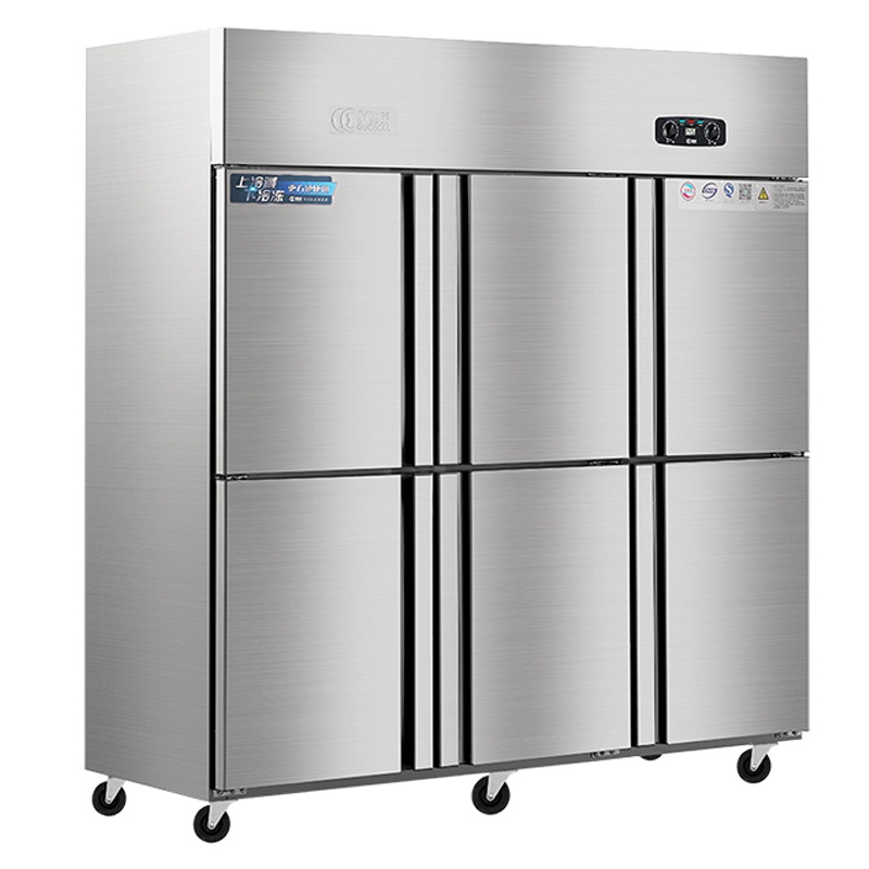 欧驰宝(OUCBOLL)990升商用推拉门立式冷柜1.8米六门厨房冰柜990L熟食冷藏柜双温生鲜保鲜柜BCD-1800