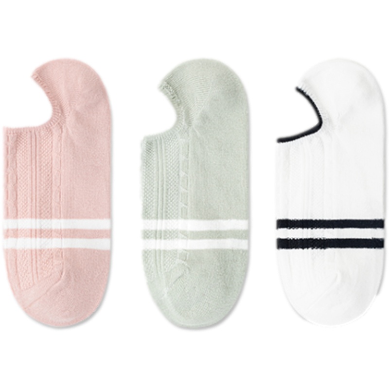 蓓乐妃袜子女夏季薄款棉质短袜透气浅口无痕防掉根船袜初高中学生夏天搭配鞋子短筒袜