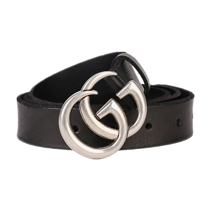 Gucci 古驰 男士黑色牛皮双G板扣腰带 414516-CVE0N-1000 黑色 90CM