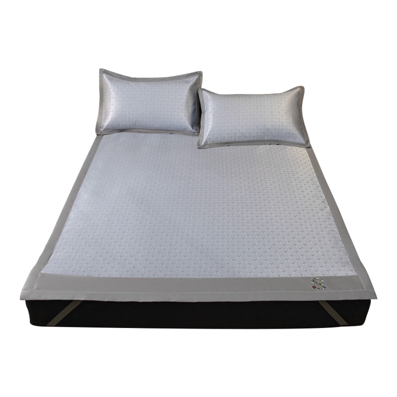 凯诗风尚(CHARSON)冰丝席三件套 苏宁自营 800D加密提花夏季可水洗可折叠凉席夏款防滑单人学生宿舍席子