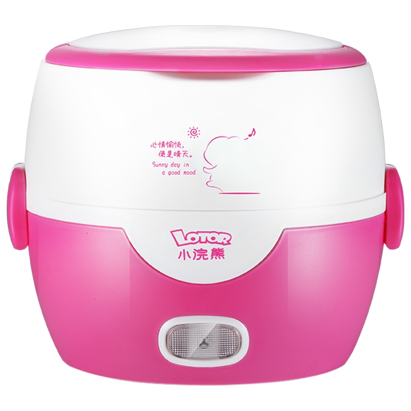 小浣熊电热饭盒保温可插电加热蒸饭菜热饭神器锅带上班族便携1人2