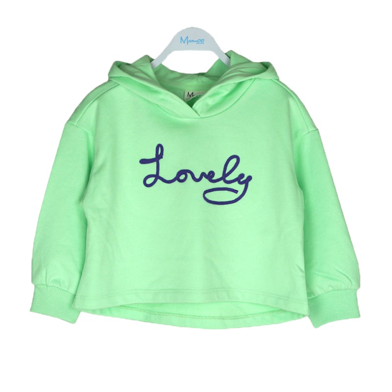 moomoo童装790630女童卫衣2020春季新款休闲时尚连帽女中童卫衣