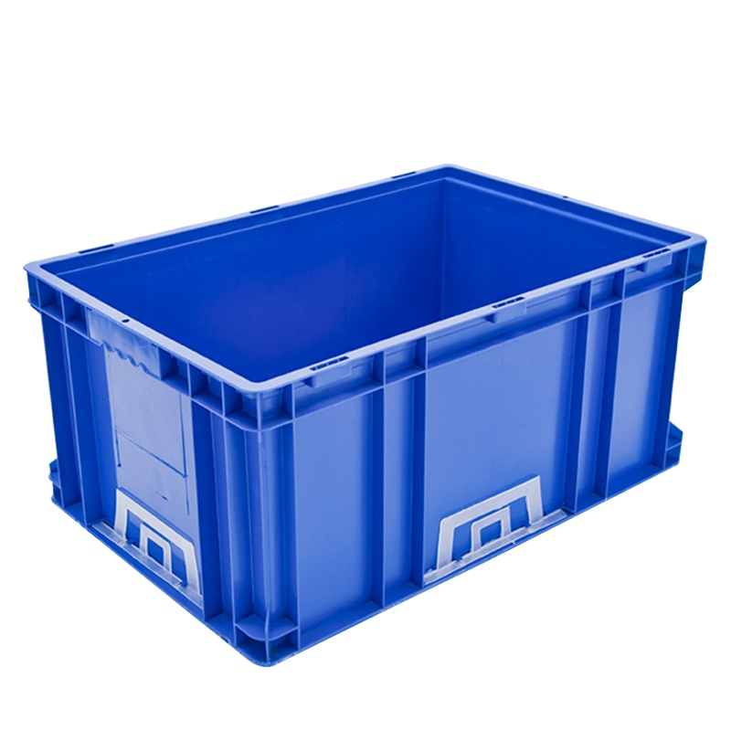 海斯迪克 gnjz-155 加厚塑料零件箱 汽车配储物箱周转箱 收纳工具箱零件箱带盖运输物流箱 D箱-无盖蓝色