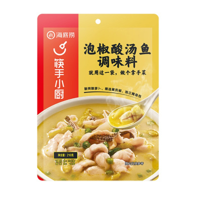 海底捞 泡椒酸汤鱼调味料 210g 袋装 酸辣味 调味品调味料 泡椒酸汤 川菜风味 一料多用酸汤肥牛