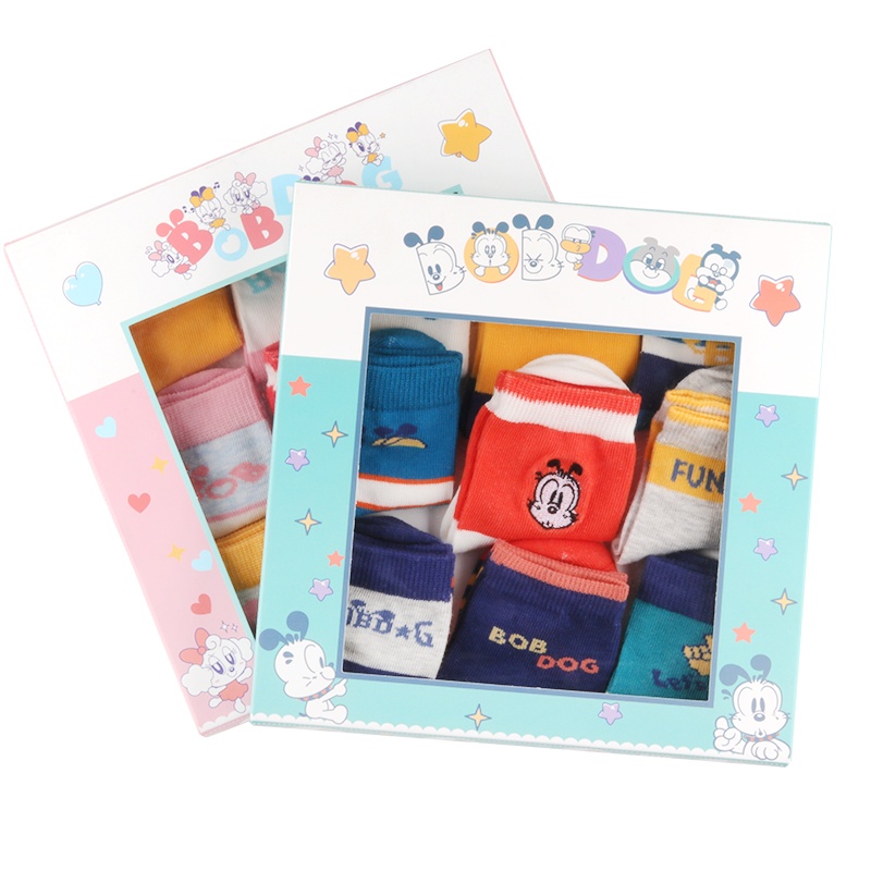 巴布豆配饰四季款童袜9爽装礼盒大礼包0-7岁