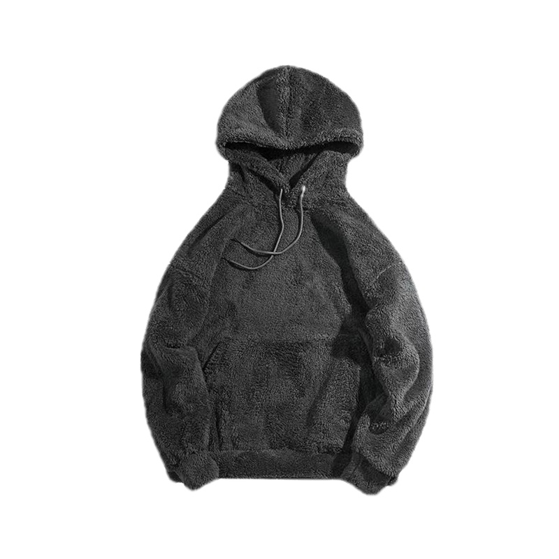 卫衣羊羔绒秋冬运动休闲连帽开衫宽松大码保暖外套