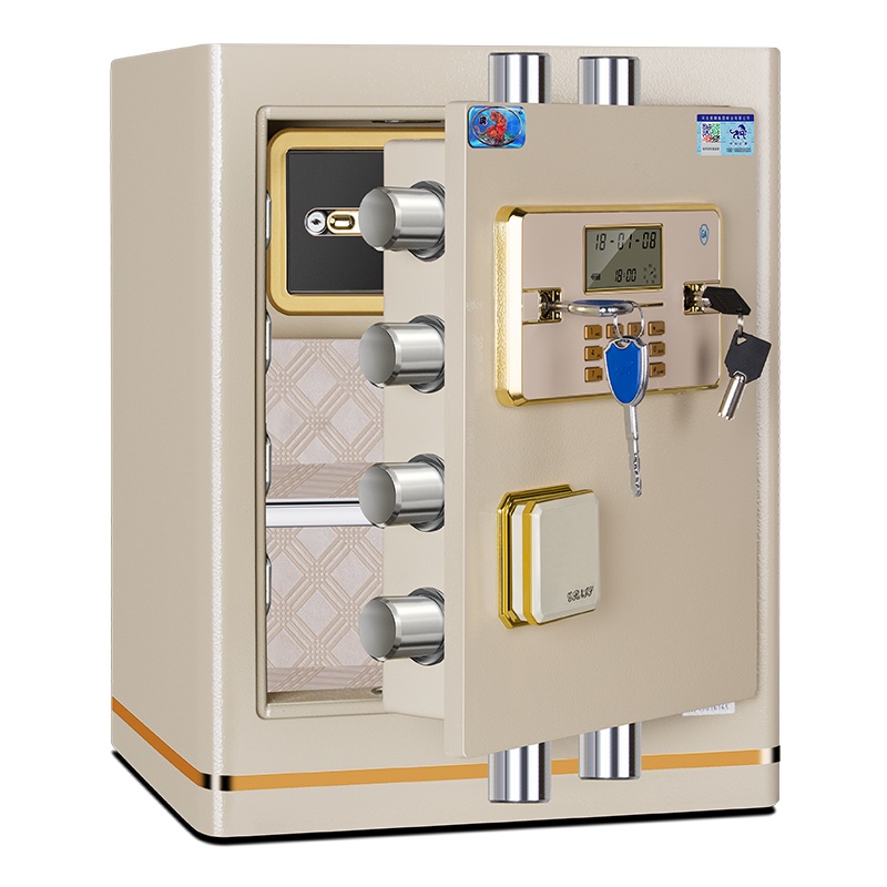 虎牌保险箱家用保险柜办公 45厘米高双保险保管柜电子保管箱BGDB-I-45D入墙橱柜衣柜