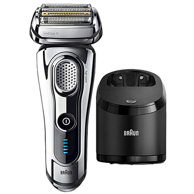[德国工艺]博朗(BRAUN)9295CC 往复式电动剃须刀 充电式 全身水洗 LED显示 四刀头 干湿双剃 刮胡刀