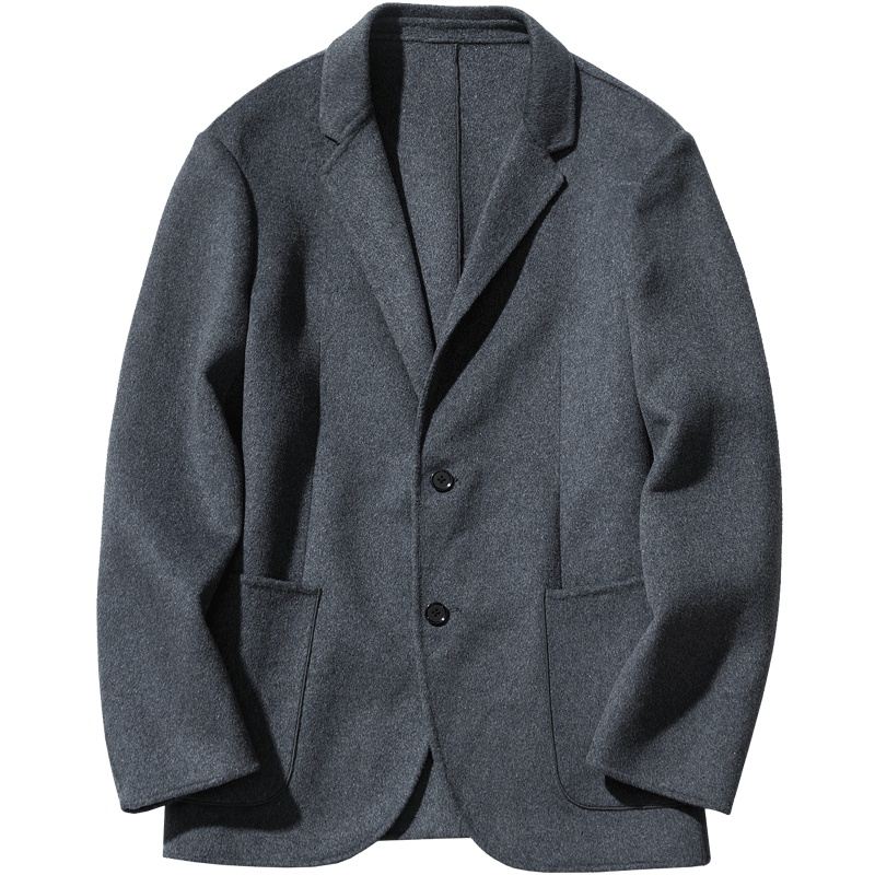 千纸鹤2018秋冬新款小西装男韩版修身便西黑色休闲西服外套35009