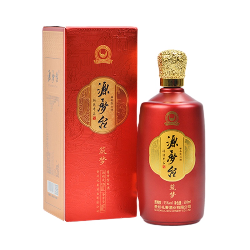 圆梦台 白酒 筑梦版53度 粮食酱香型 500ml盒装白酒