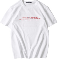 黑鲸字母印花短袖T恤男2019夏季简约白t男CNTBJ29283A