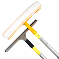 利临保洁工具玻璃刷擦窗器擦玻璃器伸缩杆刮刀刮水器铝合金玻璃刮水器2.4米