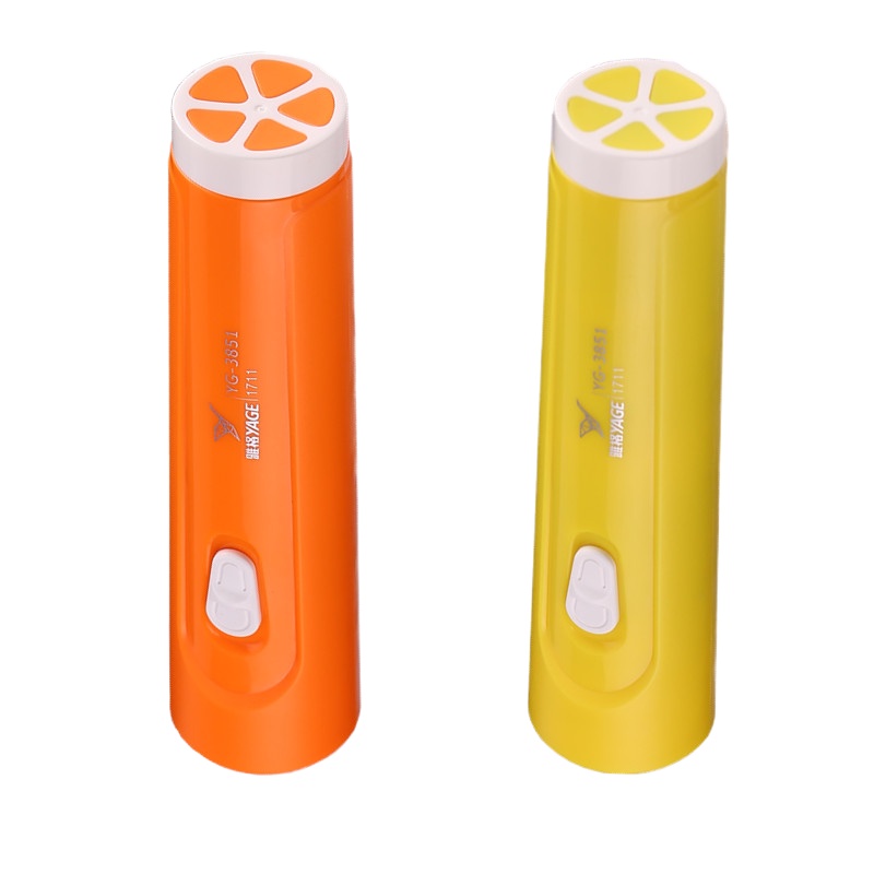 雅格(YAGE) YG-3851 LED可充电手电筒小夜灯 带尾灯 黄色(七包服务)