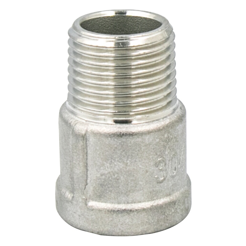 海斯迪克 gnjz-2024 304不锈钢内外牙直接丝扣 内外螺纹直通转换内外丝接头 DN20-3/4 2个