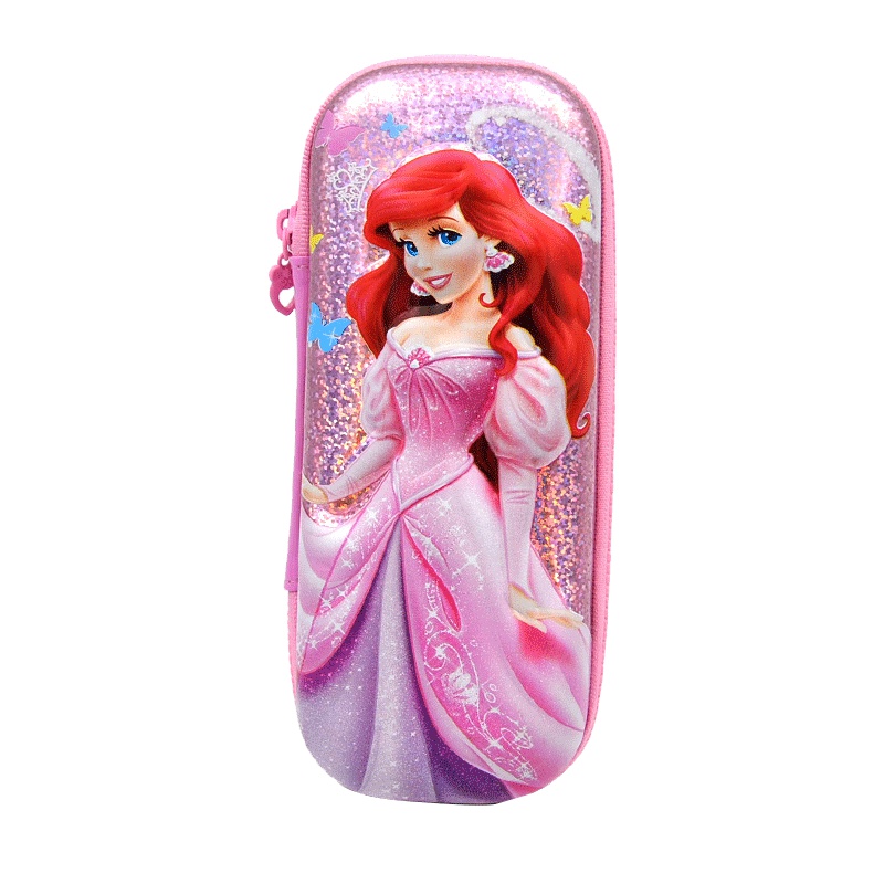 迪士尼(Disney)多功能笔盒 冰雪公主65189粉色米奇女童文具盒EVA大容量小学生铅笔盒3D立体压模笔袋 学习用品