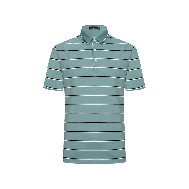 柒牌男装POLO衫男夏装 时尚休闲条纹翻领短袖T恤男士修身Polo衫