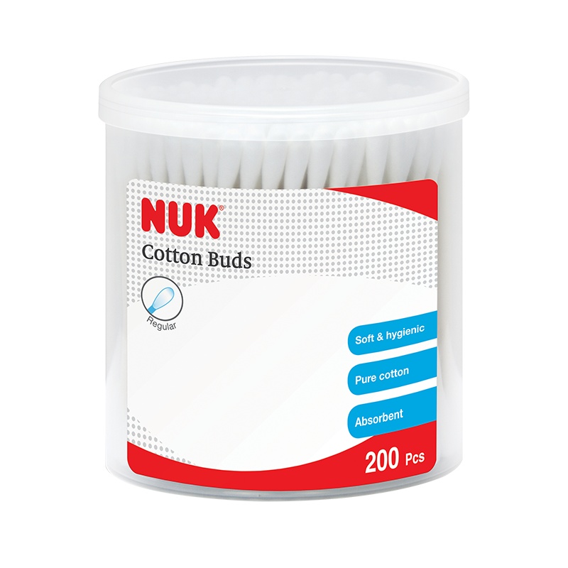 NUK婴儿专用清洁棉棒盒装)-200支/盒,2盒特惠装
